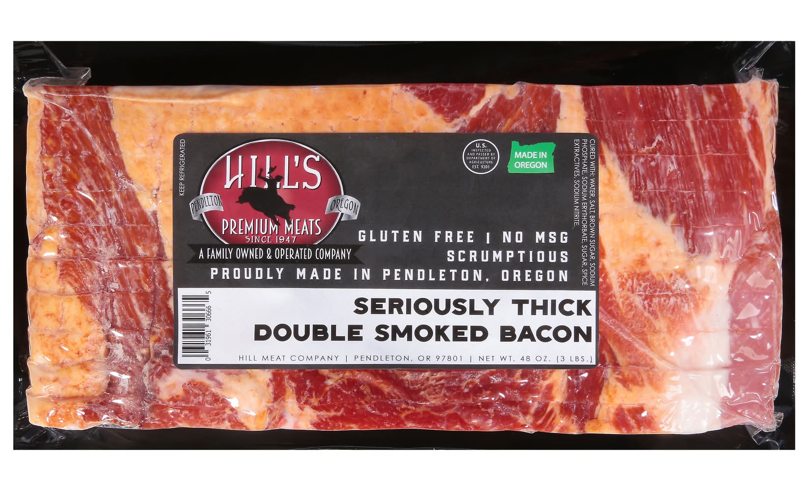 Hill's Seriously Thick Double Smoked Bacon (48 oz)