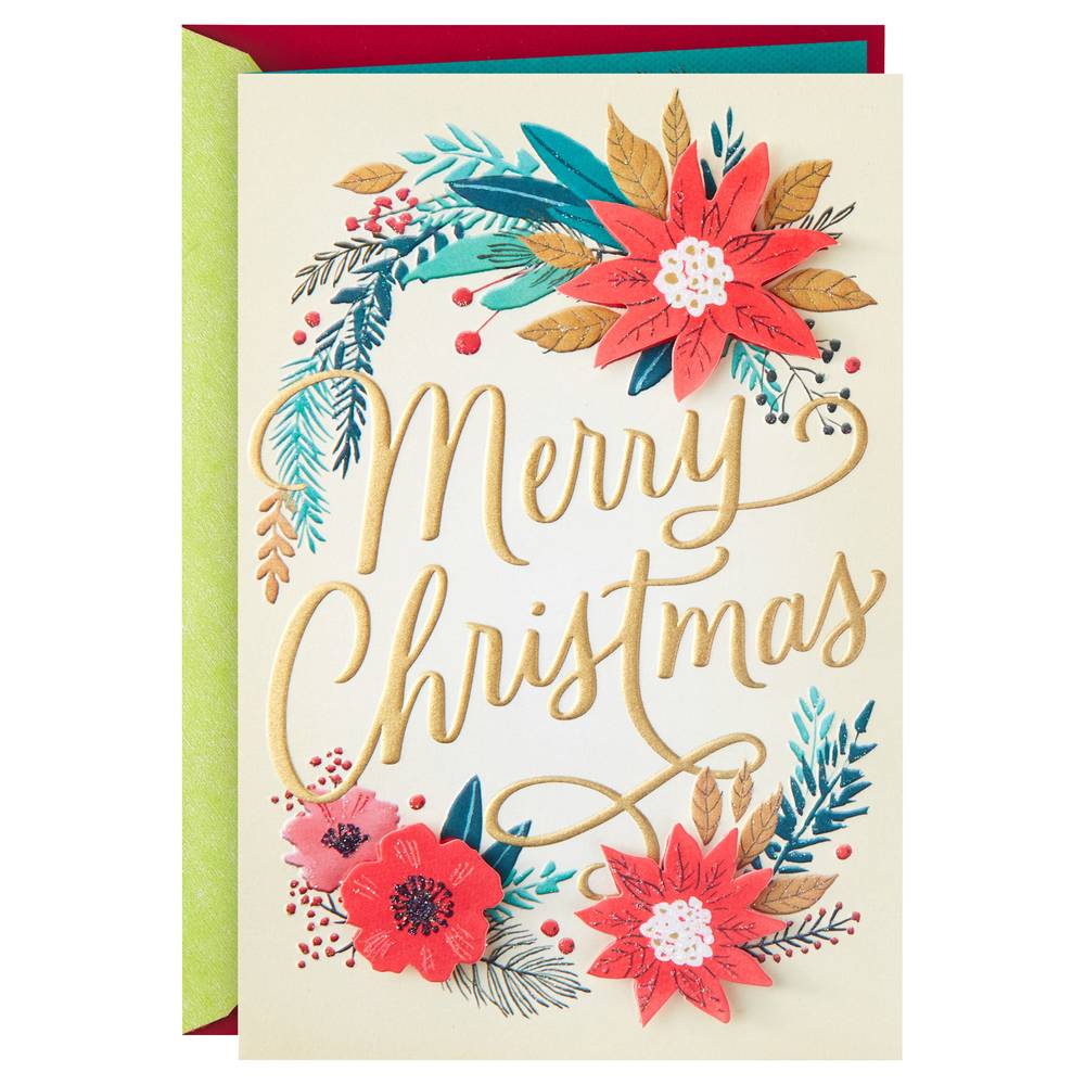 Hallmark Merry Christmas Card, Multicolor