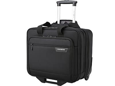 Samsonite Classic Business Polyester Rolling Laptop Bag, Black