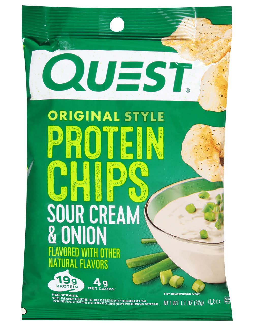 Quest Original Style Sour Cream & Onion Protein Chips (1.1 oz)