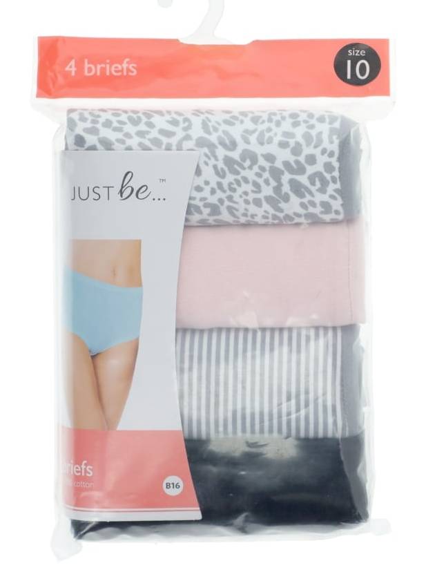 Just Be Women's Briefs, Size 10, Assorted (4 ct)