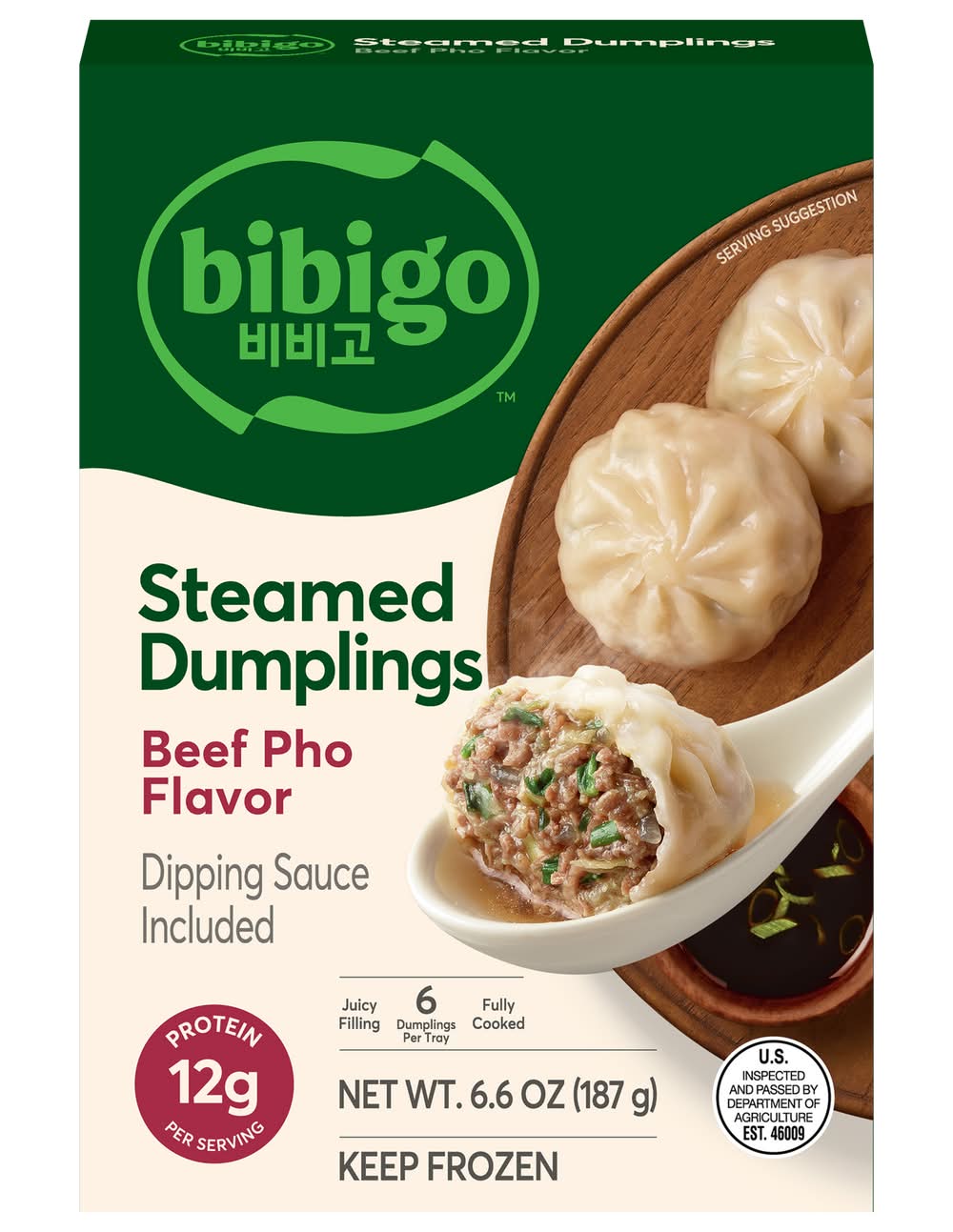 bibigo Steamed Soup Beef Pho Flavor Dumplings (6.6 oz)