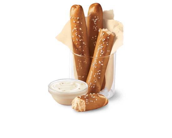 Pretzel Sticks with Zesty Queso