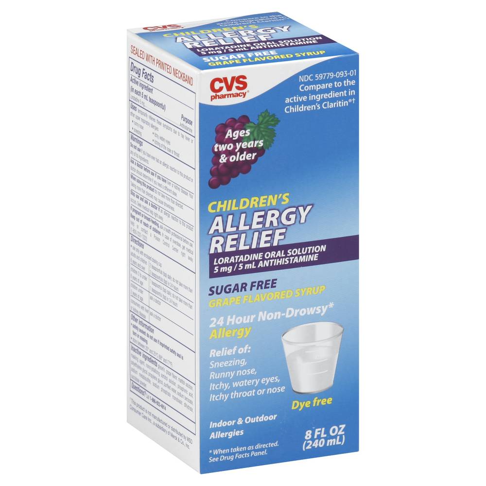 CVS Pharmacy Pharmacy Children's Allergy Relief, Grape (8 fl oz)