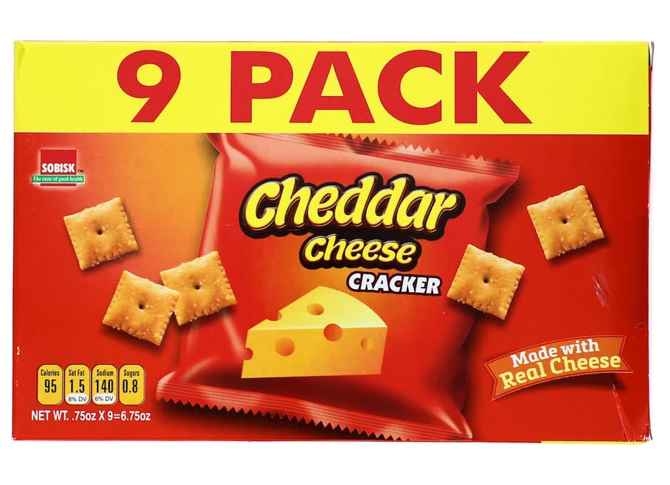 Sobisk Crackers, Cheddar Cheese (9 x 0.75 oz)