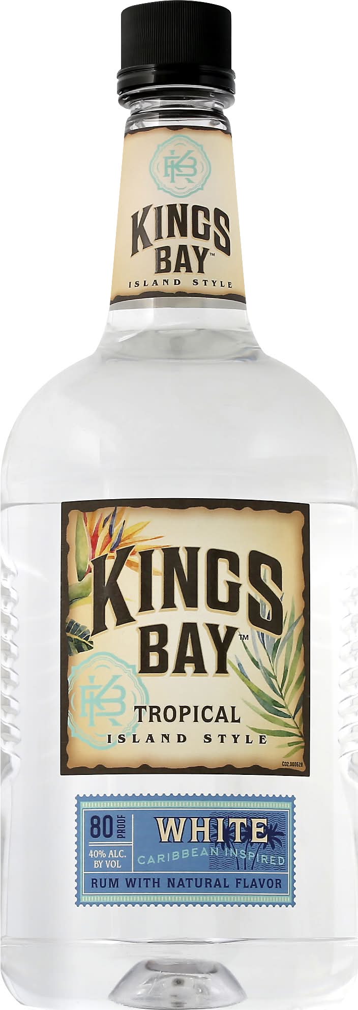 Kings Bay Caribbean Inspired White Rum, Tropical (1.75 L)