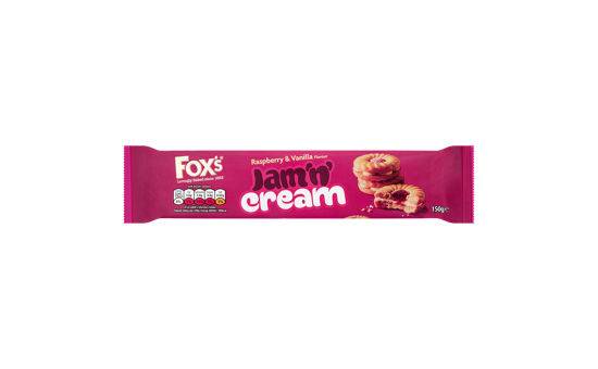 Fox's Jam 'n' Cream Raspberry & Vanilla Flavour 150g