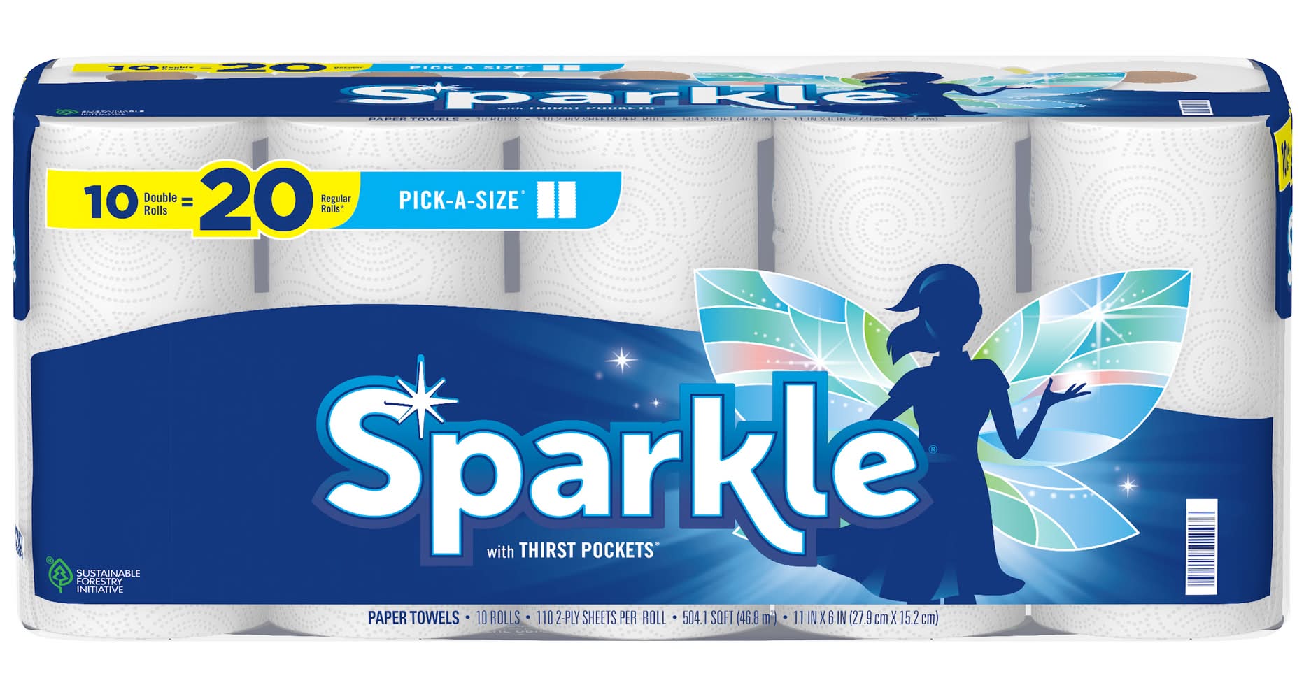 Sparkle Paper Towels, 11x6 in (10 ct)
