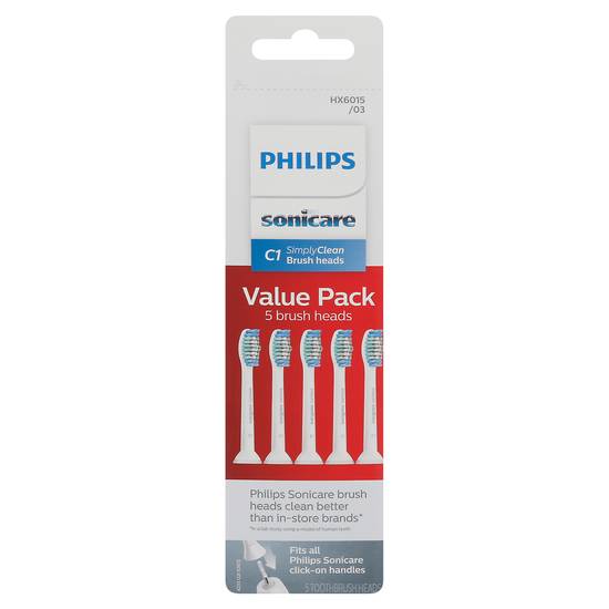 Philips Simply Clean Toothbrush Heads (5 ct)