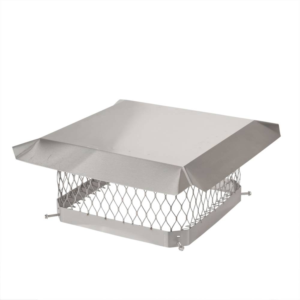 Shelter 13-in W x 13-in L Stainless Steel Stainless Steel Square Chimney Cap | SCSS1313L