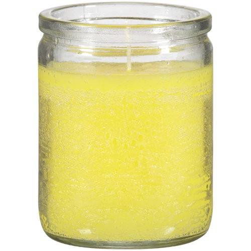 Vision Candles 3" Clear Glass Yellow Candle (1 ct)