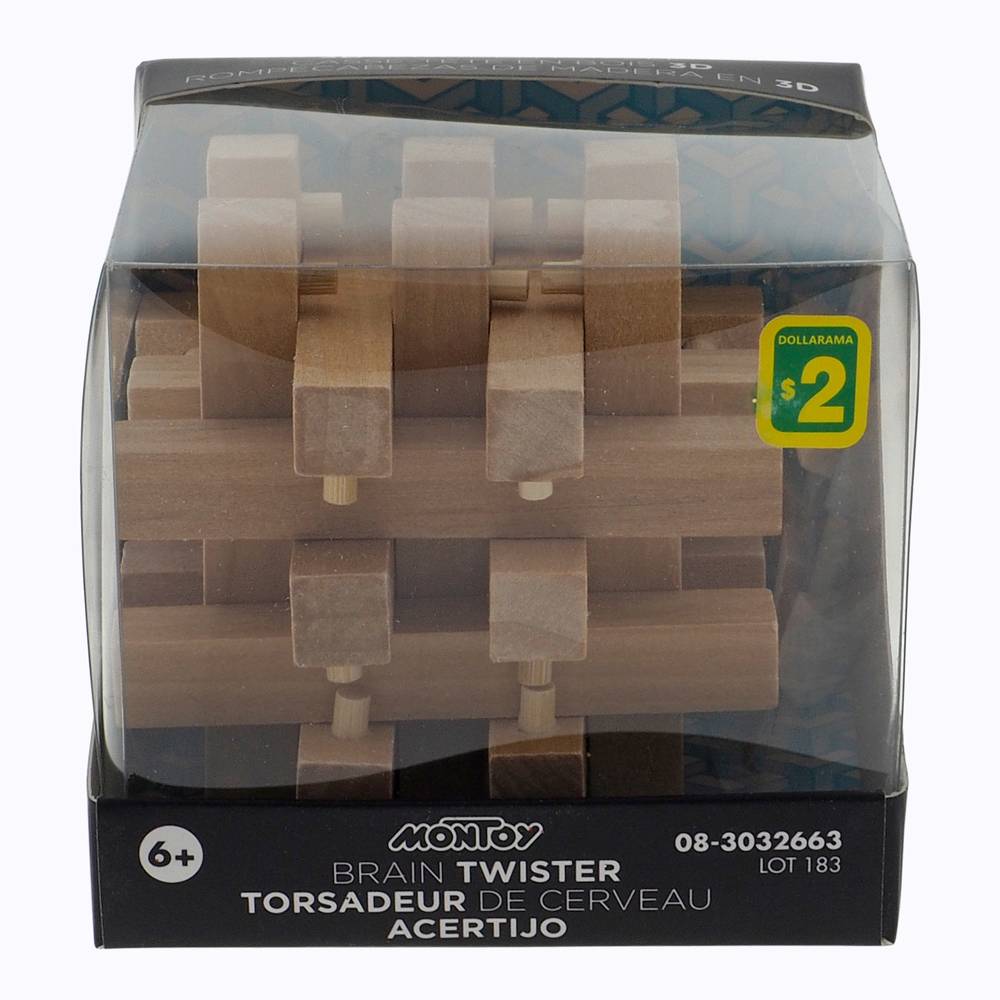 3D Wooden Puzzle Brain Twister