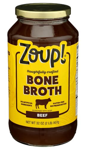 Zoup Fresh Soup Company Bone Broth Seasoned With Beef