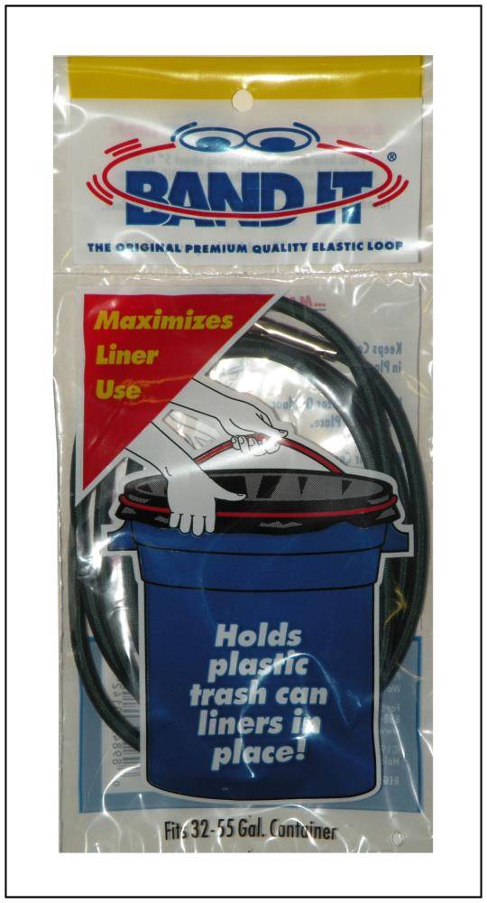 Band It  32-55 Gallon Loop Bag Holder - Braided Elastic Construction - Maximizes Liner Use - Keeps Covers in Place - Ideal for Trash Bags | 44455