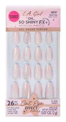 L.A. Girl Oh… So Shiny Fx Fairy Floss Cat Eye Effect Nails Kit 26-Pcs Fairy Floss