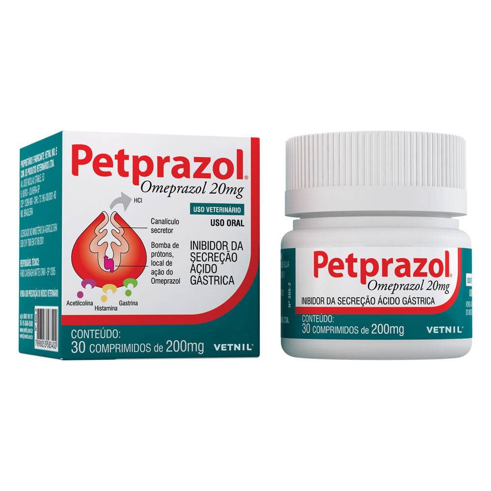 Vetnil petprazol (30 comprimidos - 20mg)
