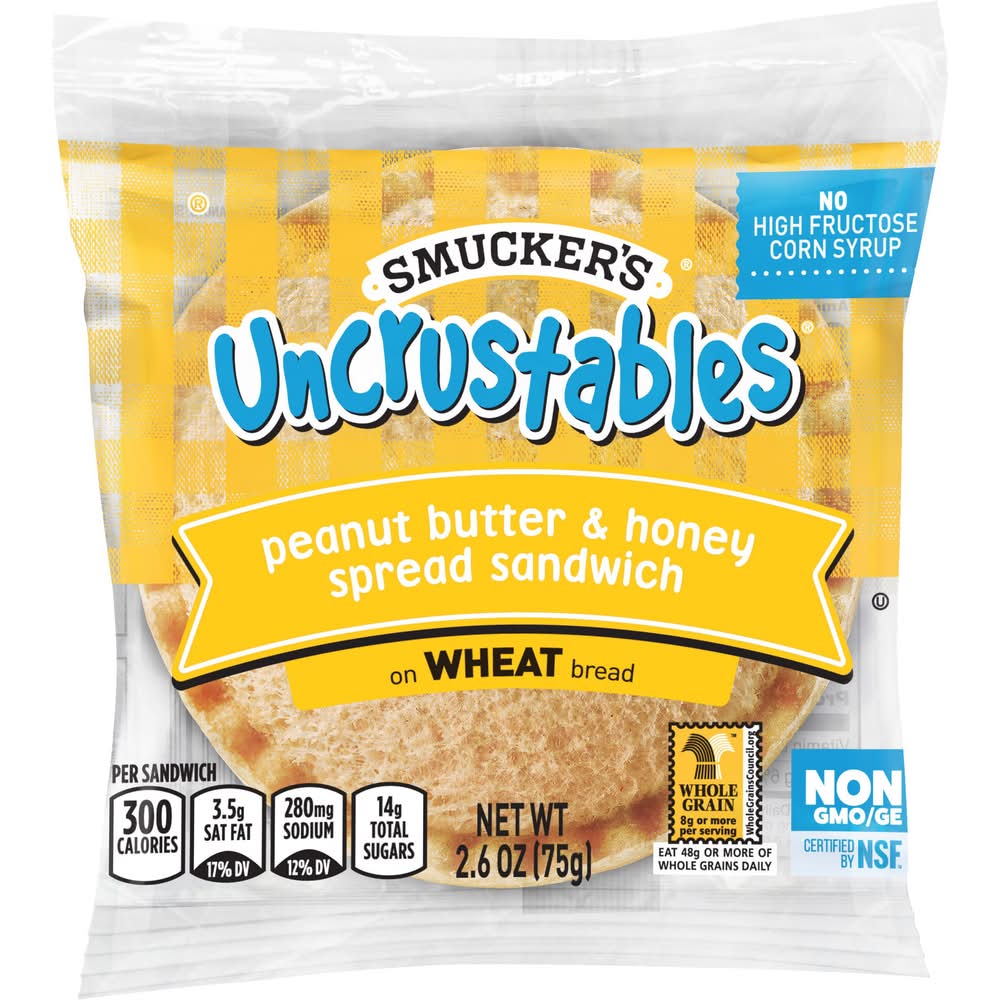 Smucker's Uncrustables Peanut Butter and Honey Spread Sandwiches (2.6 oz)