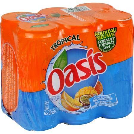 Oasis - Boisson aux fruits tropical (6 pièces, 330 ml)