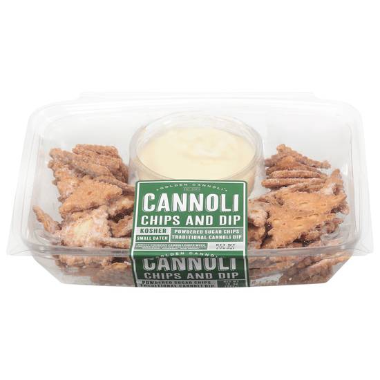 Golden Cannoli Powdered Sugar Chips and Dip (cannoli )