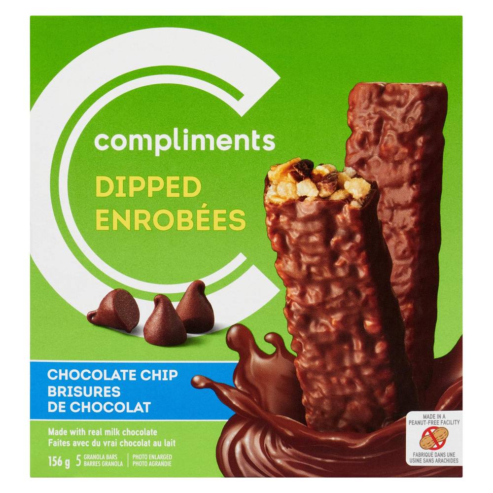 Compliments Dipped Chocolate Chip Granola Bars (156 g)