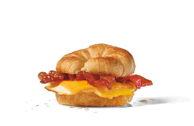 Maple Candied Bacon Croissant Sandwich