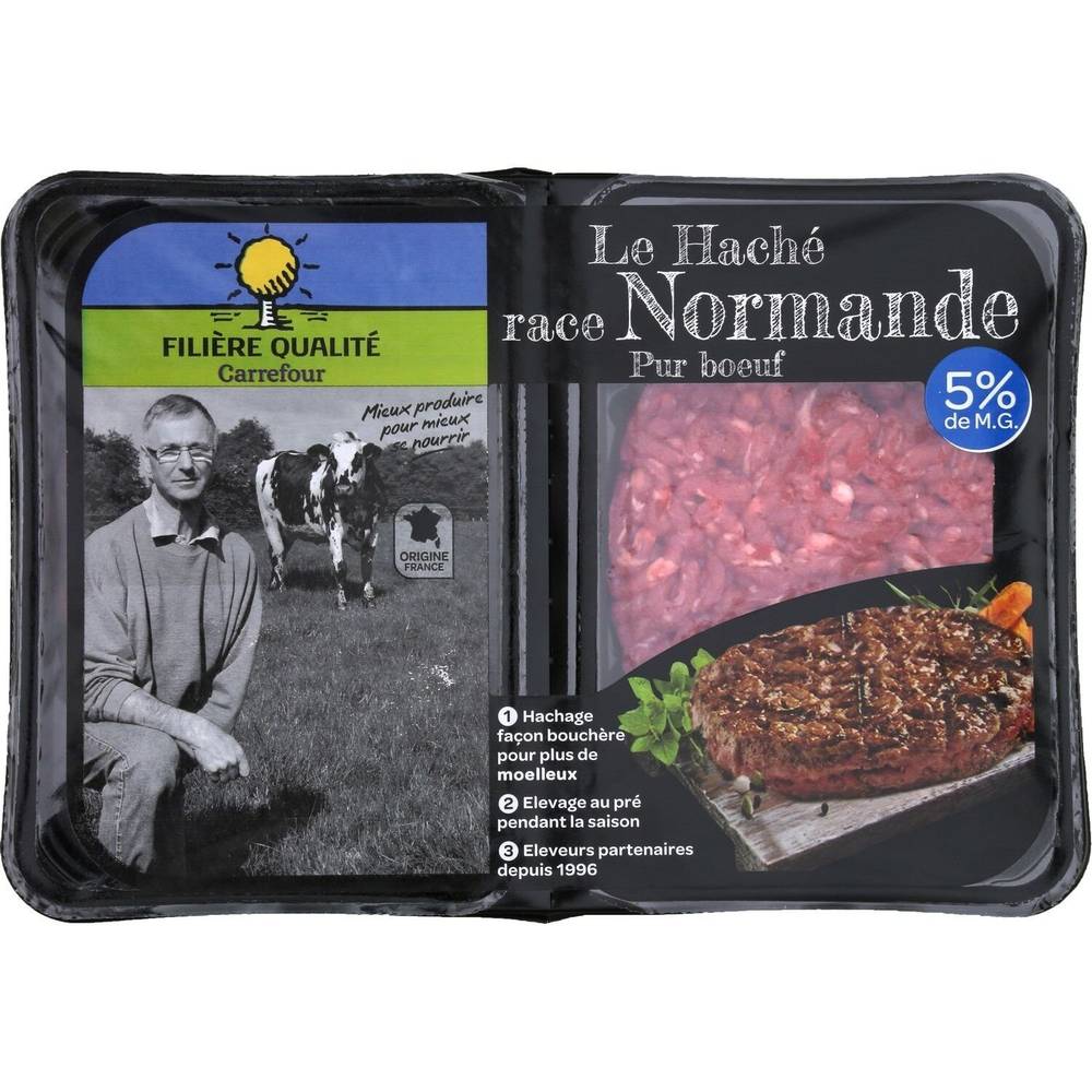 Steaks hachés pur bœuf 5% de mg (250g)