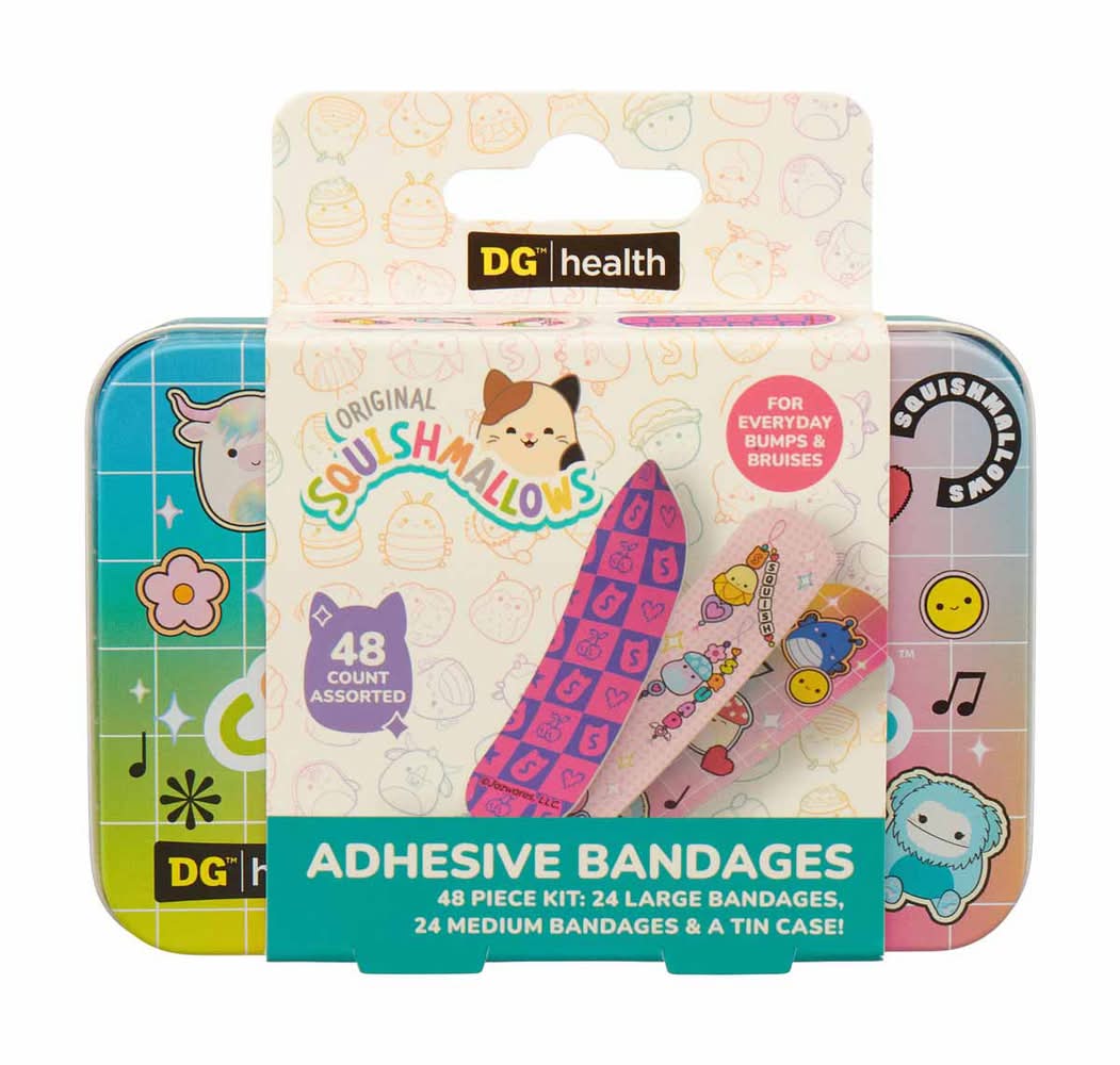 Dg Health Original Squishmallows Themed Adhesive Bandages 48 Ct