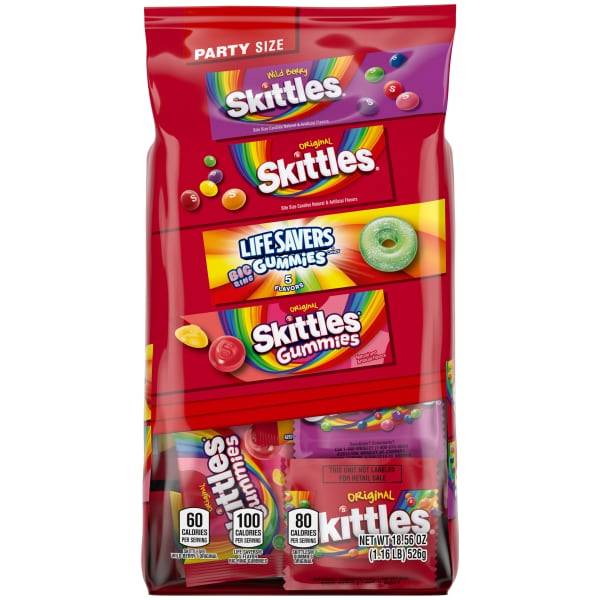 Skittles Life Savers Gummies Candy Variety pack, Assorted (18.56 oz)