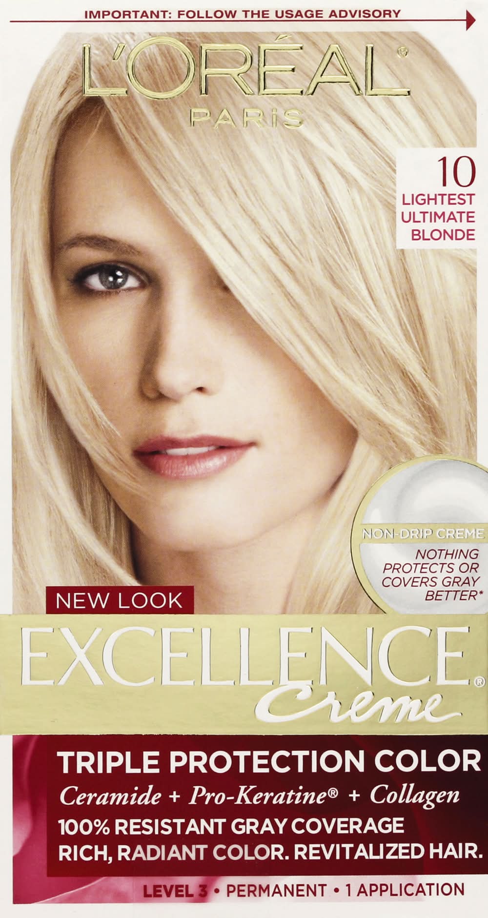 L'Oréal Paris Excellence Hair Color, 10 Lightest Ultimate Blonde (9.6 oz)