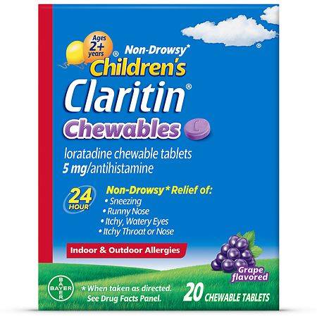 Claritin Allergy Medicine Chewables Tablets ( grape)