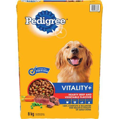 Pedigree vitalité boeuf - vitality+ hearty beef & vegetable dry dog food (8 kg)