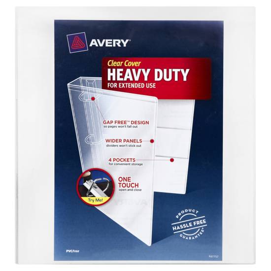 Avery Clear Cover Heavy Duty Binder