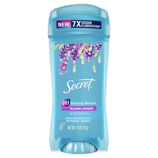 Secret Outlast 48-Hour Clear Gel Antiperspirant & Deodorant Stick, Relaxing Lavender, 2.6 OZ