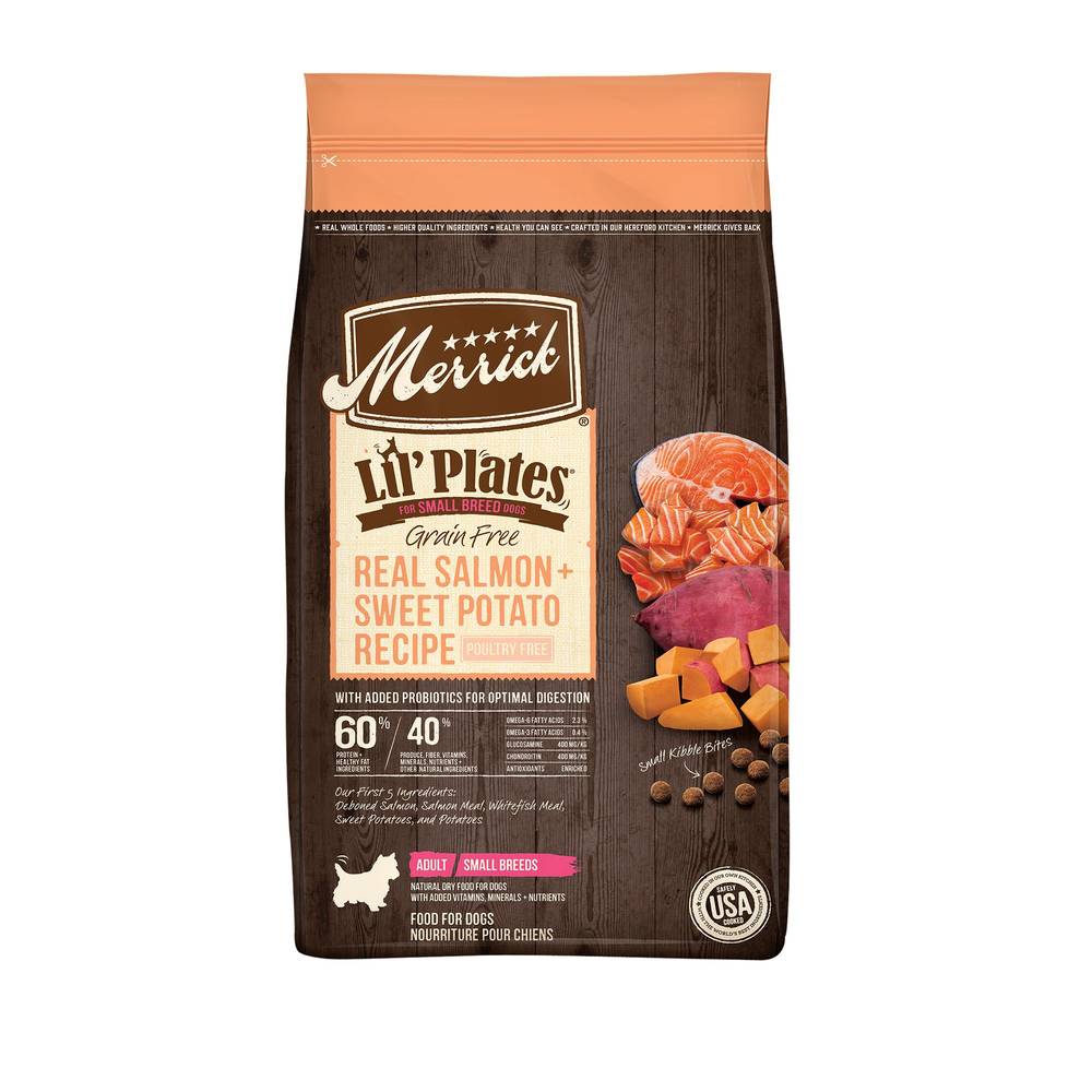 Merrick® Lil' Plates® Small Breed Salmon Flavored Adult Dry Dog Food - Corn Free, Gluten Free (Size: 4 Lb)