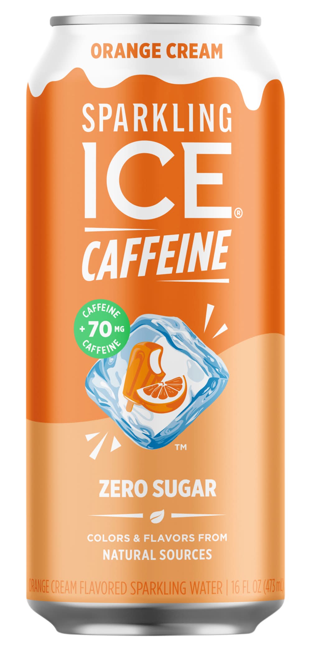 Sparkling Ice Caffeine Sparkling Water, Orange Cream (16 fl oz)