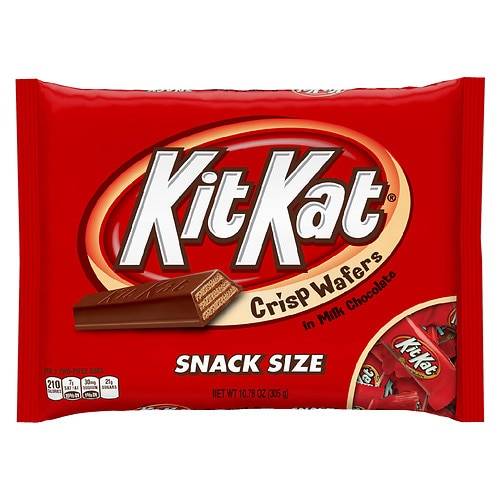 Order Kit Kat Snack Size Candy Bars, Individually Wrapped, Small Bag Milk Chocolate Wafer - 10.78 oz food online from Walgreens store, Danville on bringmethat.com