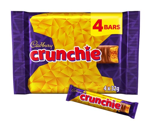 Cadbury Crunchie Chocolate Bars (4 x 32g)