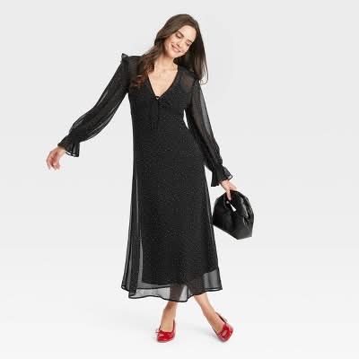 chinese dress ladies Halter Neck Maxi Dress 0(SMALL) / Black