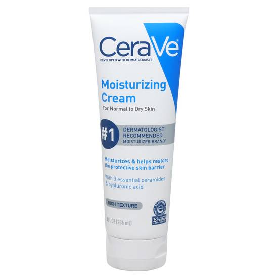Cerave Moisturizing Cream, Face and Body Moisturizer (8 oz)
