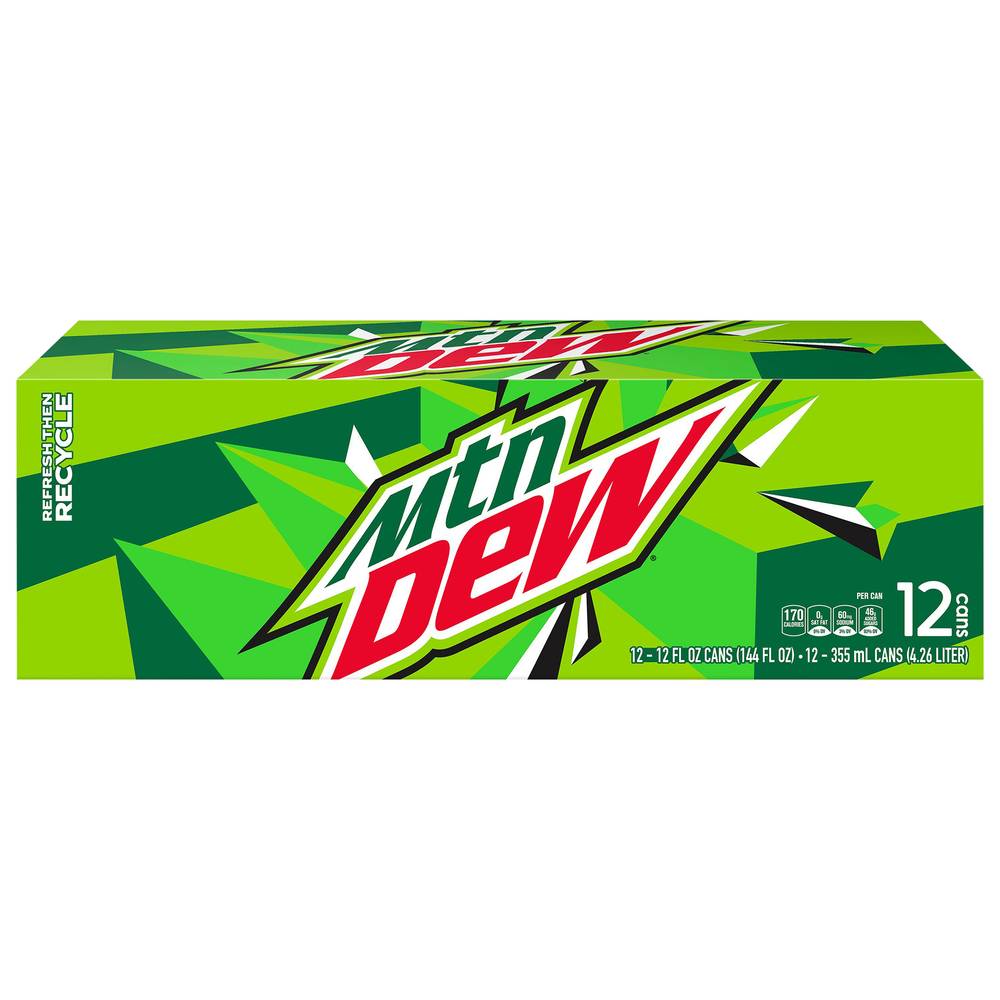 Mtn Dew Soda, Citrus (12 x 12 fl oz)