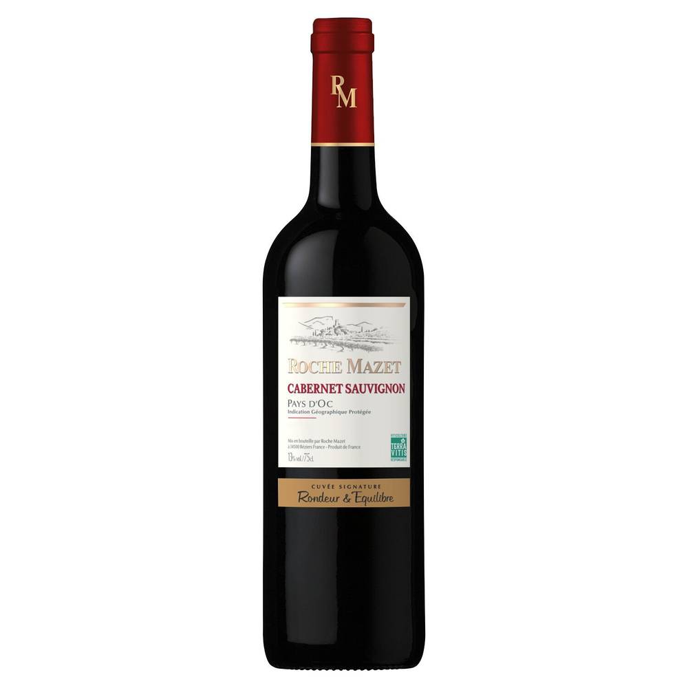 Vin Rouge I.G.P. Pays d'Oc Cabernet Sauvignon ROCHE MAZET - la bouteille
