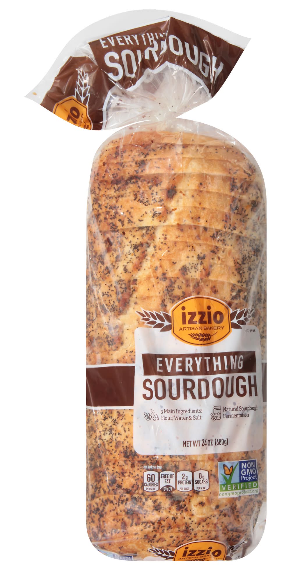 Izzio Artisan Bakery Everything Sourdough Bread (24 oz)