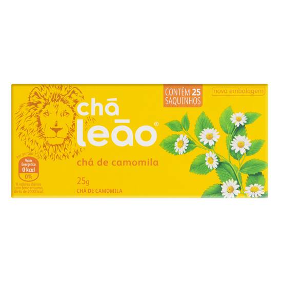Chá leão chá sabor camomila (25 sachês)