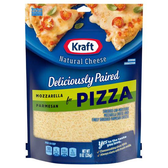 Kraft Natural Mozzarella & Parmesan Cheese For Pizza (8 oz)