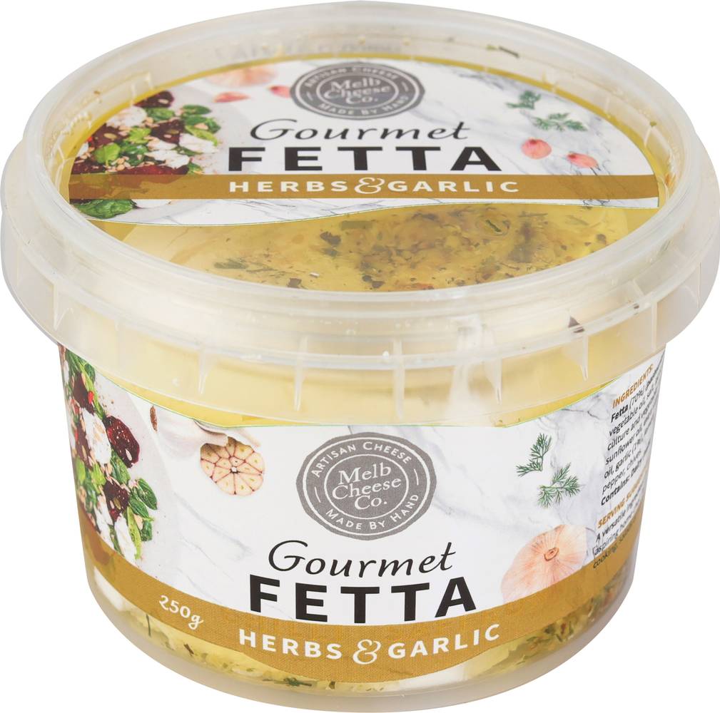 Melbourne Cheese Company Fetta Garlic & Herbs (250g)