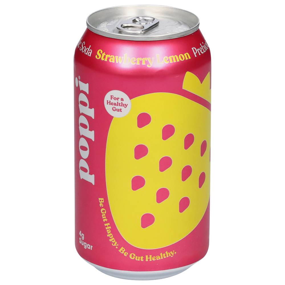 poppi Prebiotic Soda (12 fl oz) (strawberry-lemon)