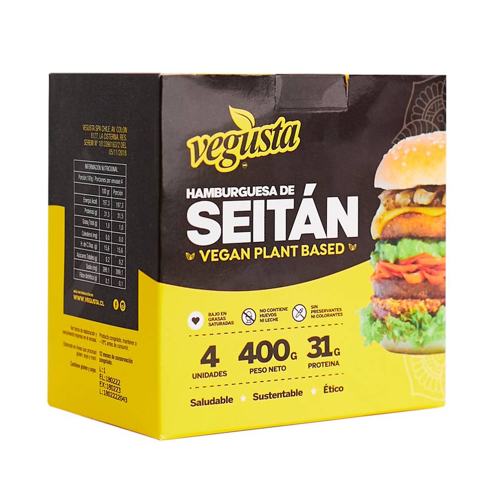 Vegusta Hamburguesa seitan (400 g)