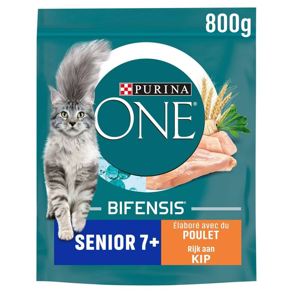 Purina ONE Bifensis Senior +7 Croquettes au Poulet et Céréales 800g