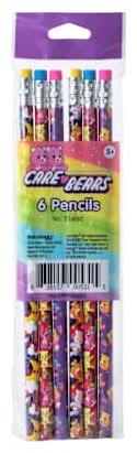 Branded Character No. 2 Lead Pencils 6-Count Care Bears