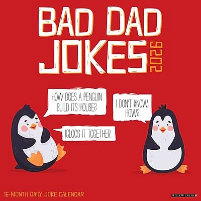 2026 Willow Creek Bad Dad Jokes 12 x 12 Monthly Wall Calendar (50033X)